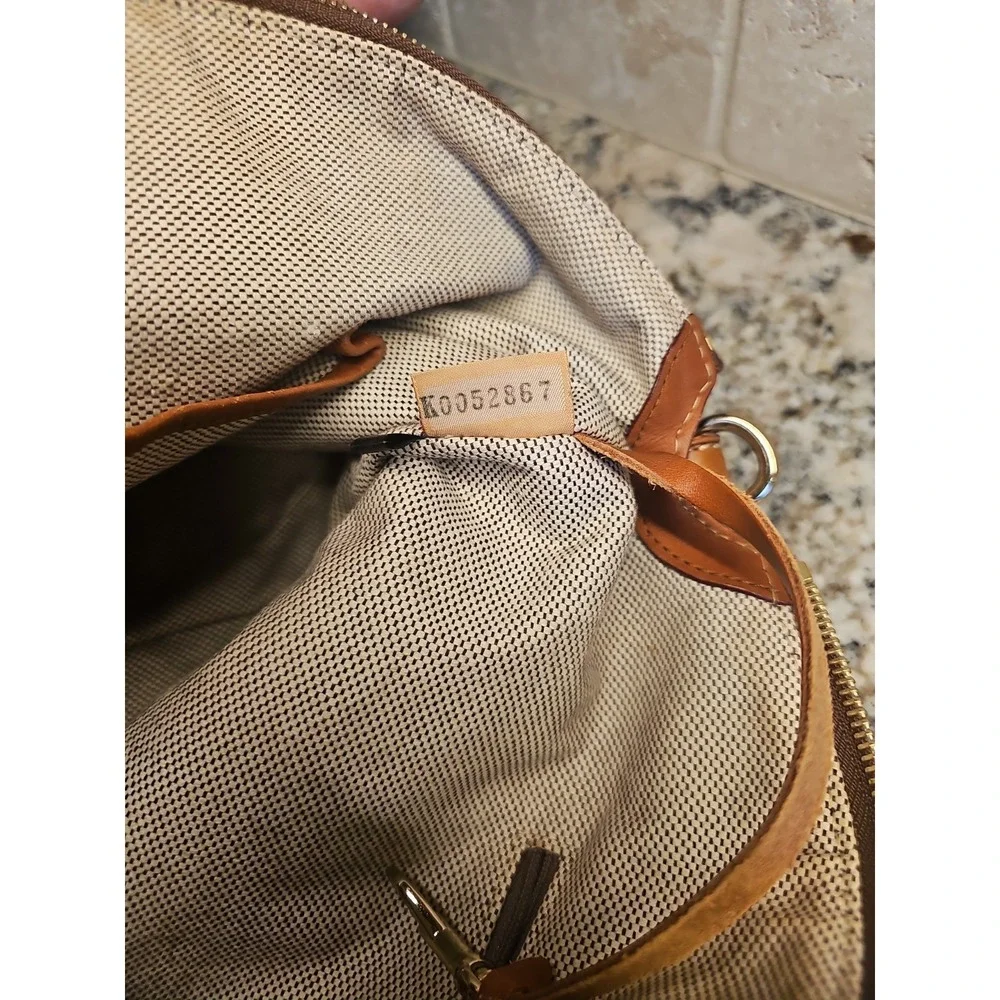 Dooney & Bourke Shadow Satchel Medium Monogram Blue Brown Florentine
